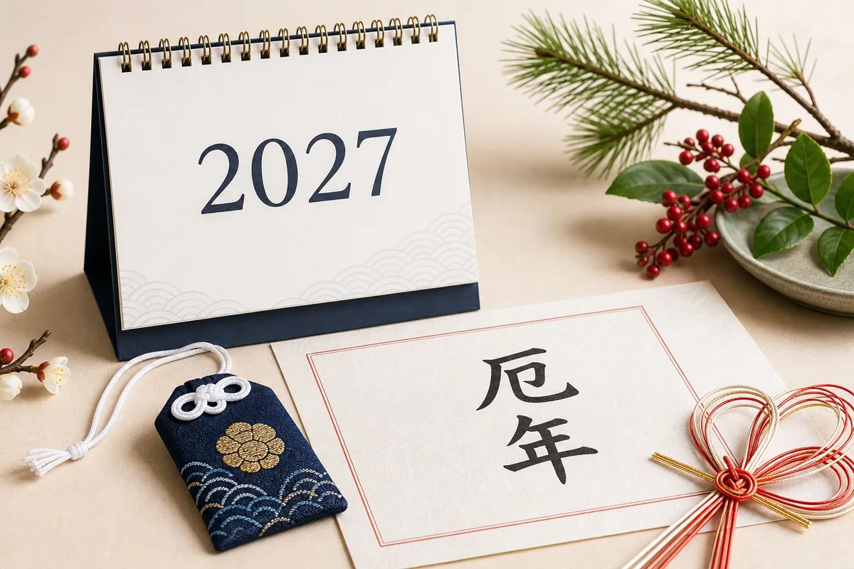 2027年厄年早見表の男性・女性別ガイド